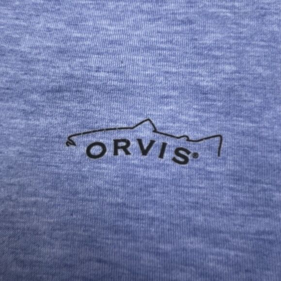 Orvis Trout Bum 1/4 Zip Shirt Mens Large Blue Long Sleeve Pullover Fishing - Picture 3 of 8
